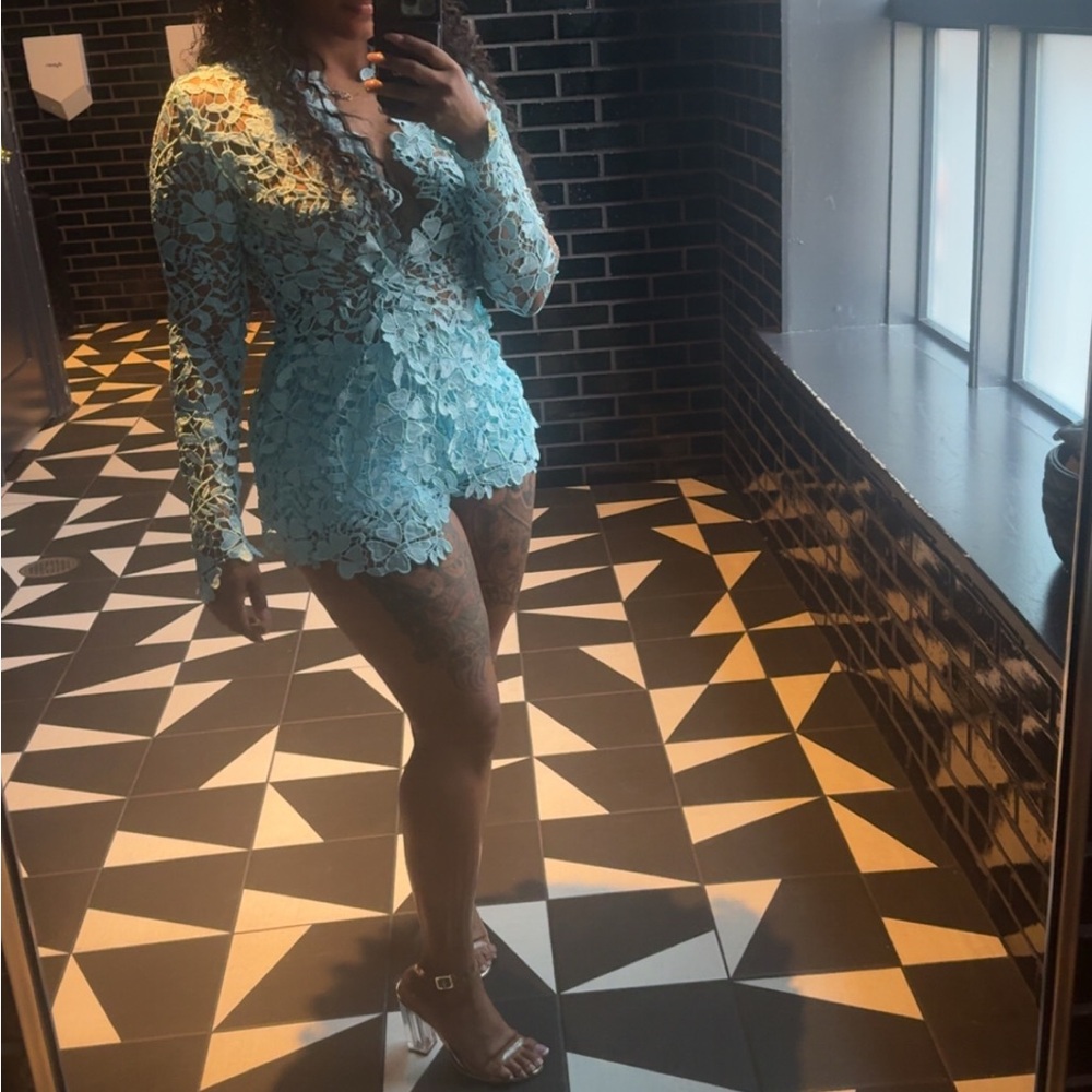 Lace Long Sleeve Romper